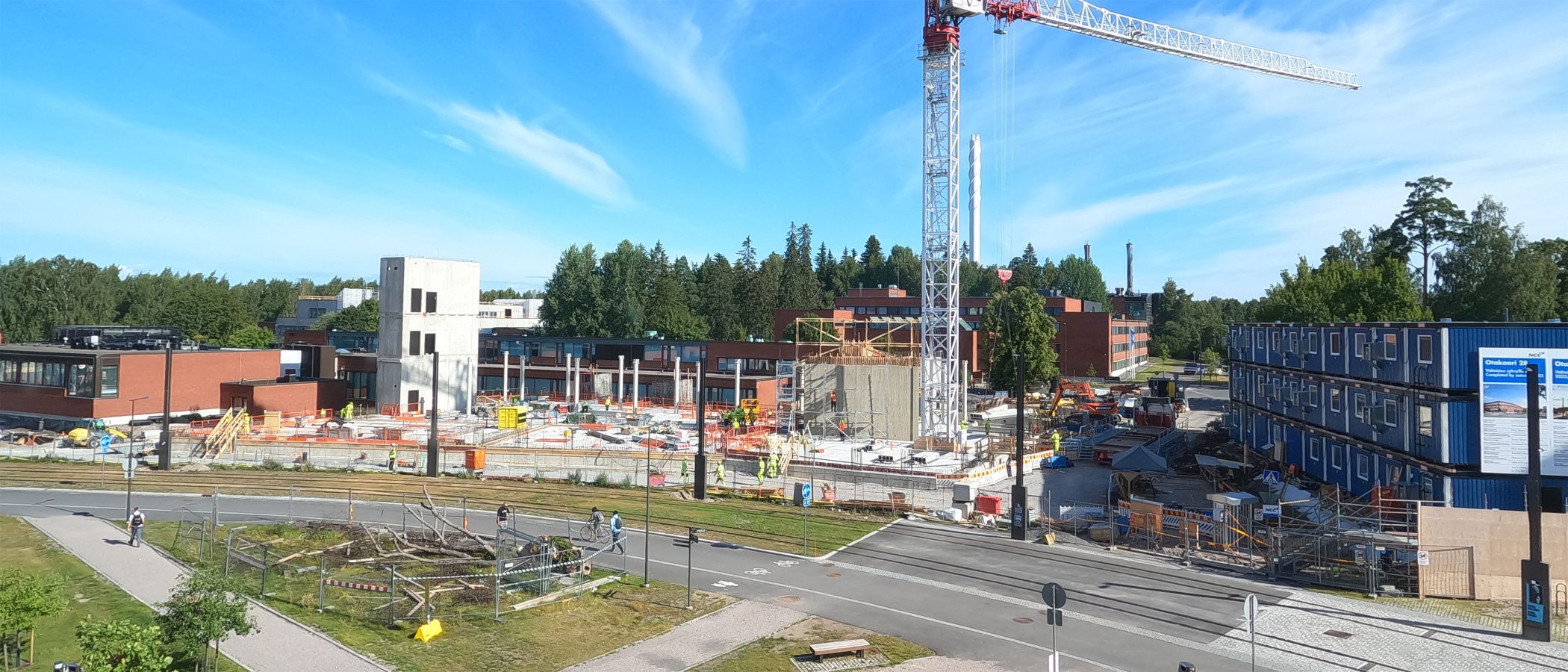 Construction site of Aalto Studios in August 2022