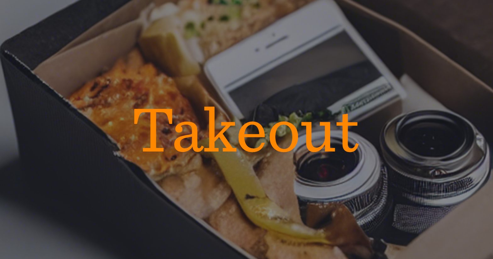 Image depicting takeout food and lenses