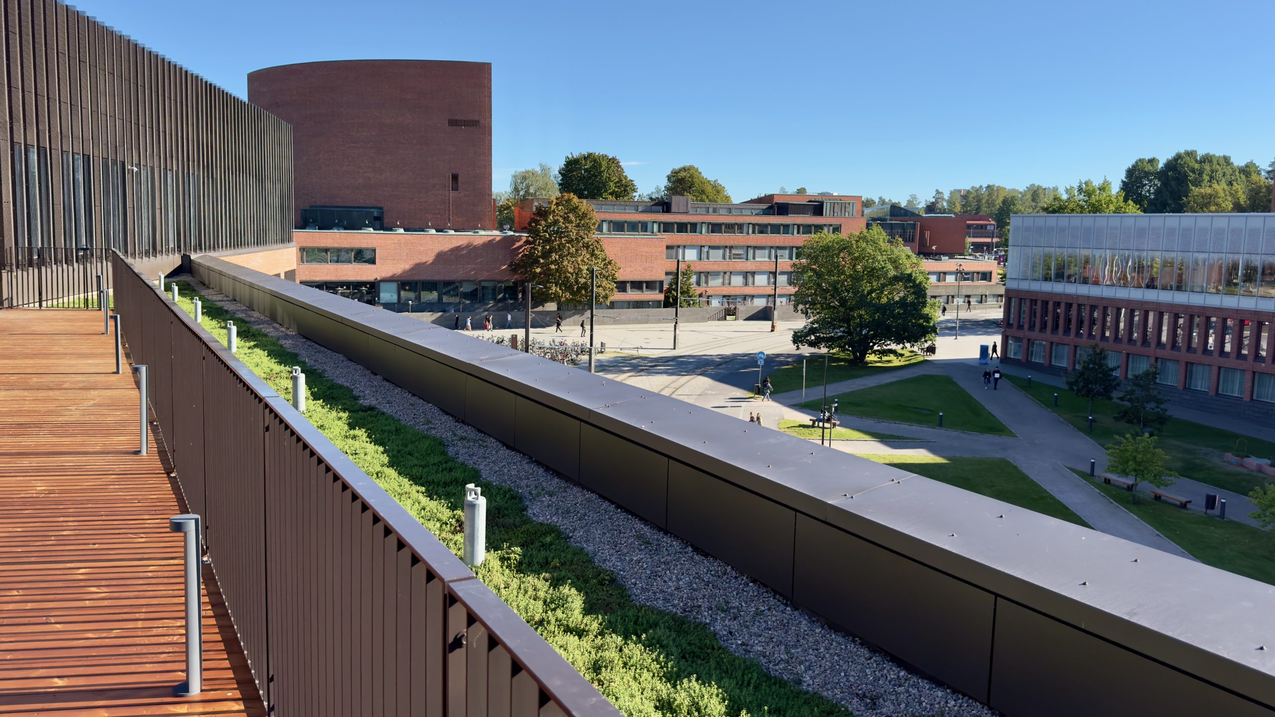 A view from the deck over the Aalto campus