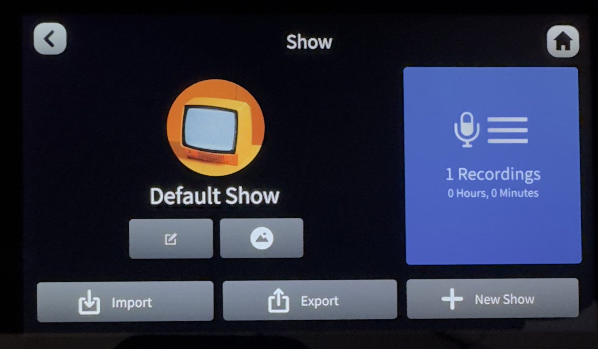 Default show view