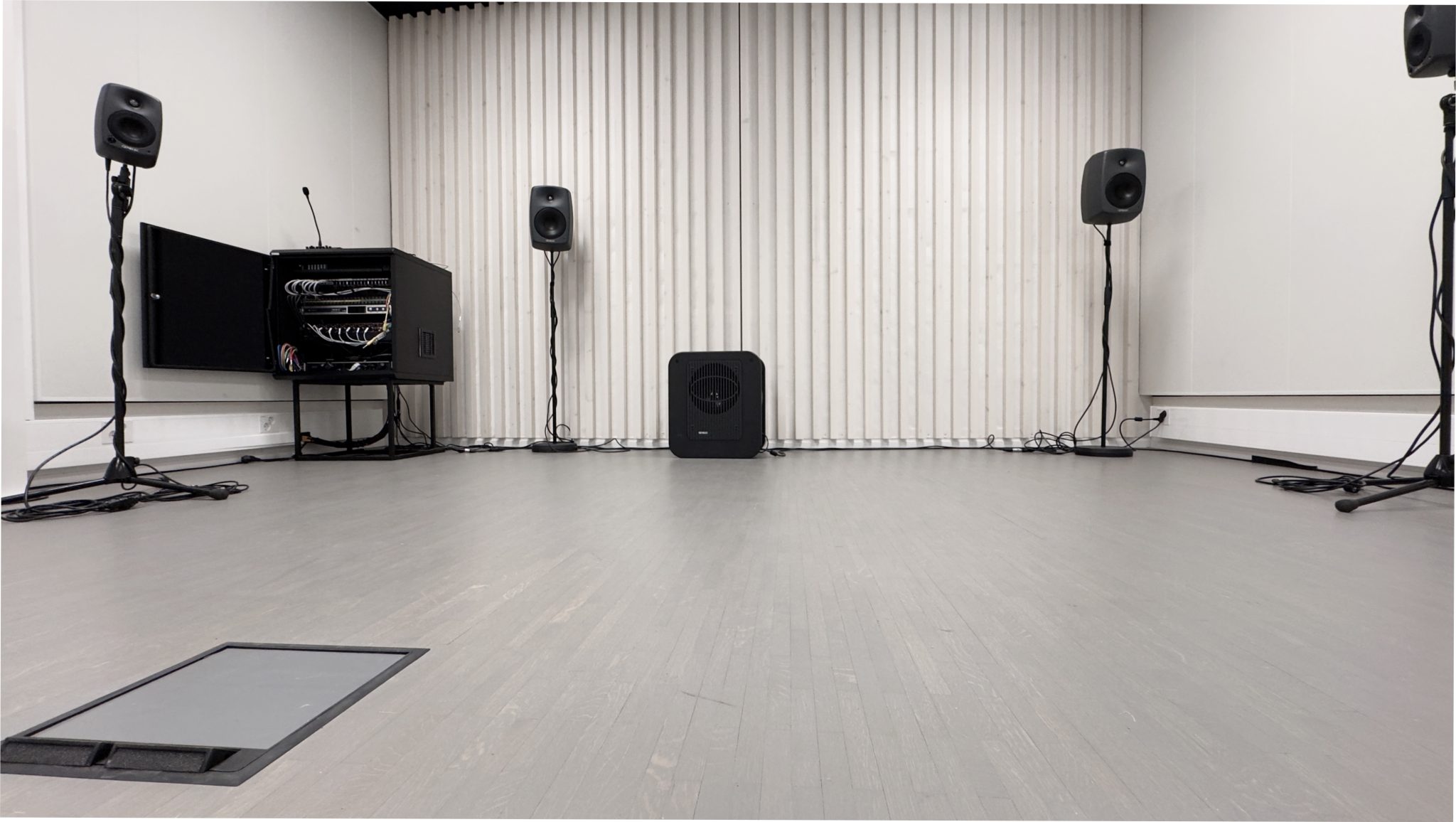 Speaker setup in the recording room