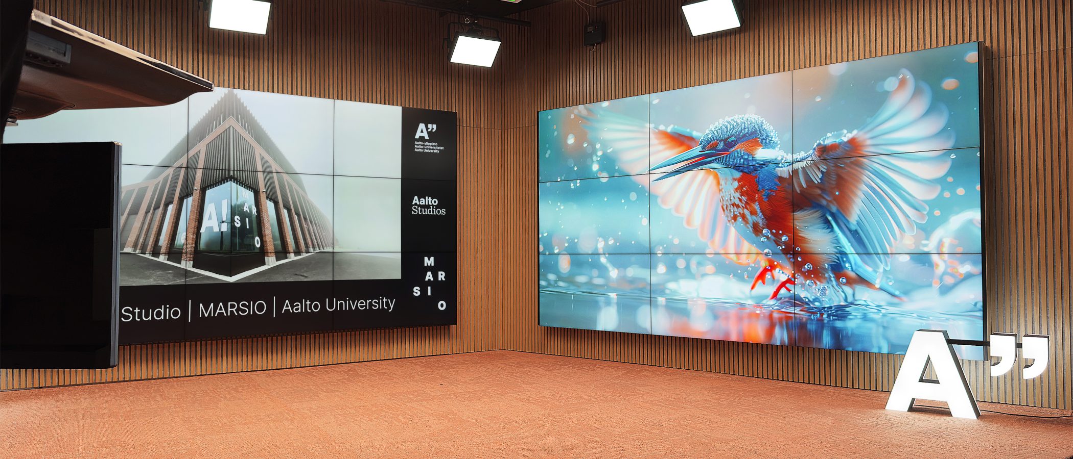 A view of the teaching studio stage